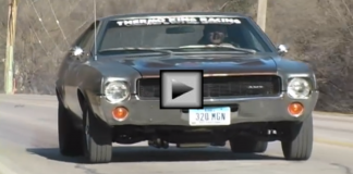 1969 AMC AMX burn mopar muscle car