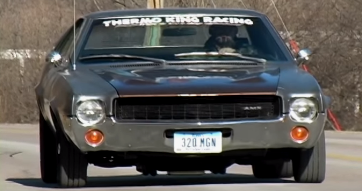 1969 amc amx muscle car burnout video