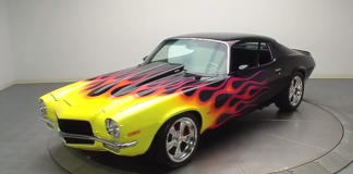 1971 Chevrolet Camaro custom flames american muscle car