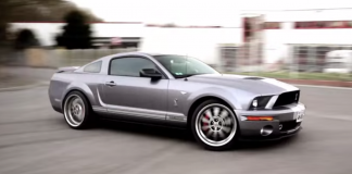Mustang GT 500 muscle car Massive burnout drift