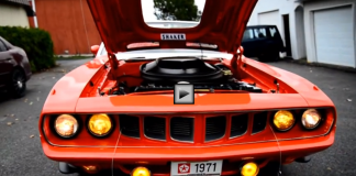 1971 Plymouth Barracuda Convertible 440 Six Pack shaker
