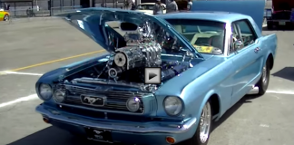 super blown 1966 ford mustang pro street muscle car