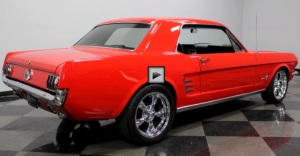vivid red 1966 ford mustang coupe