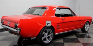 vivid red 1966 ford mustang coupe