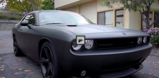 flat black dodge challenger srt8 custom sinister storm