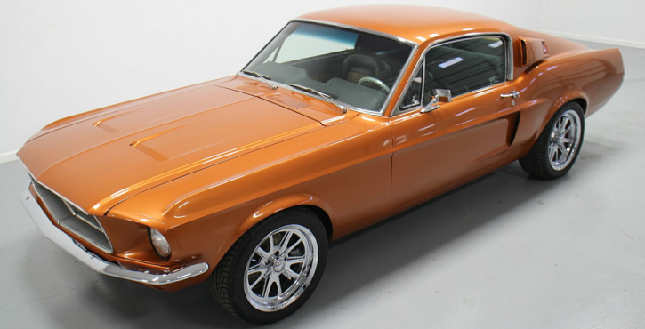 restored ford mustang muscle car