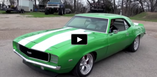 restored chevy camaro muscle car