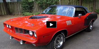 hemi cuda convertible muscle car