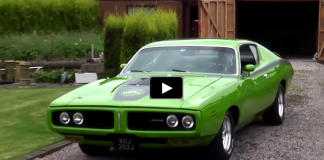dodge charger muscle car on hot cars