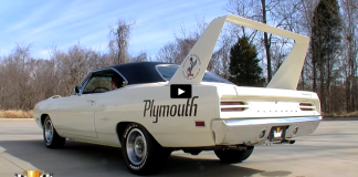 restored plymouth road runner superbird muscle car