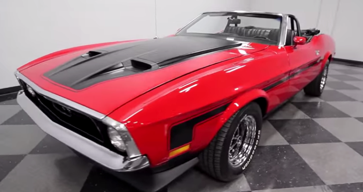 red 1971 ford mustang convertible on hot cars