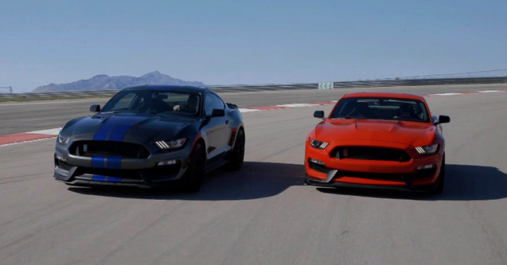2016 shelby gt350 mustang on the track