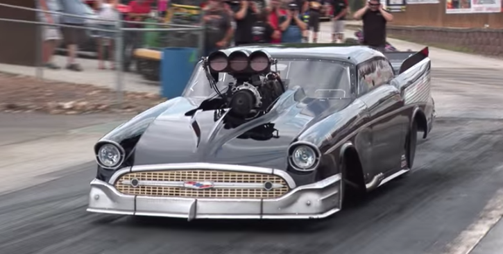blown 1957 chevy pro mod on hot cars