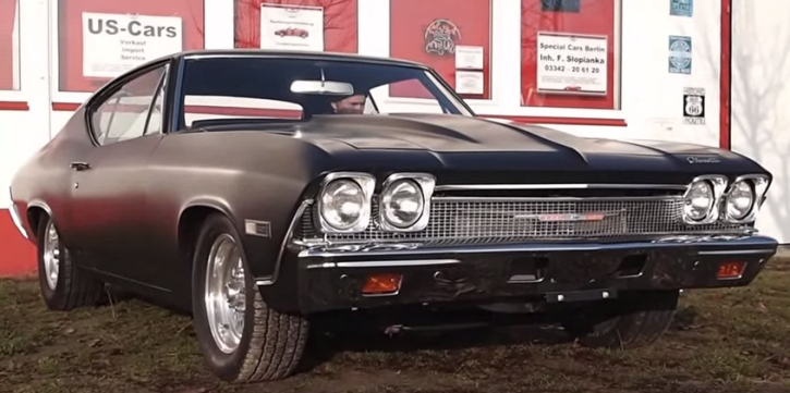 matte black 1968 chevy chevelle on hot cars