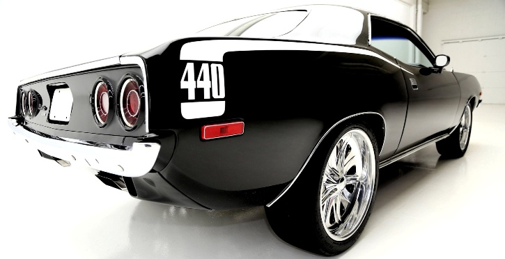 black 1973 plymouth cuda 440 on hot cars