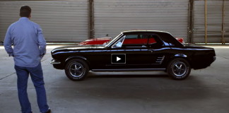 driving a ford mustang
