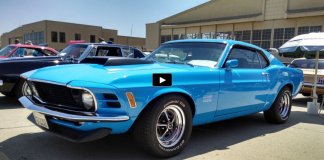 grabber blue 1970 ford mustang boss 429 restored to original