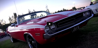 1971 dodge hemi challenger convertible burnouts