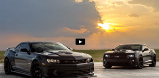 hennessey tuned chevy camaros drag race