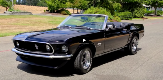 triple black 1969 ford mustang 351 convertible