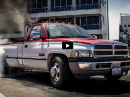 big tire dodge ram dually drag racing