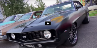 matte black 1969 chevy camaro ss