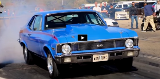 procharged 1970 chevy nova drag racing