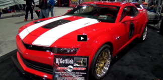 new chevrolet big g5 red camaro at sema