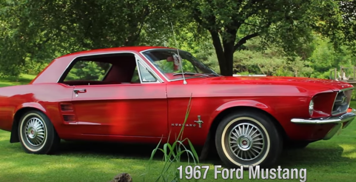 preserved 1967 mustang hard top