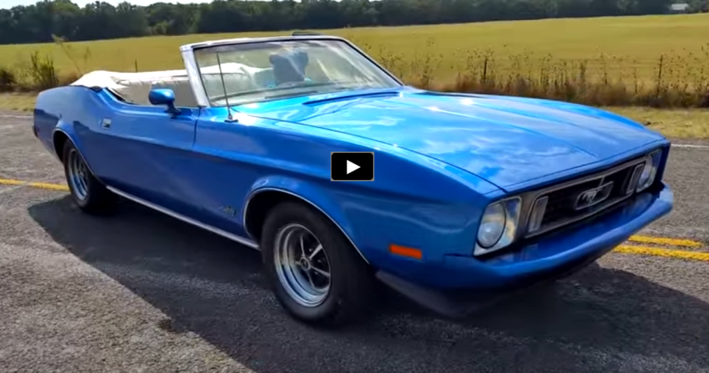 1973 Ford mustang convertible-blue #6