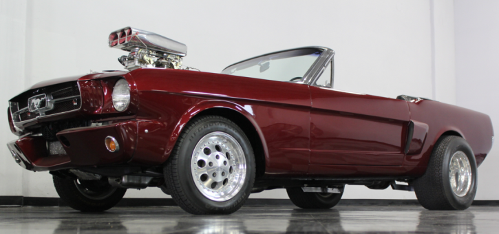 convertible 1965 mustang drag racing built