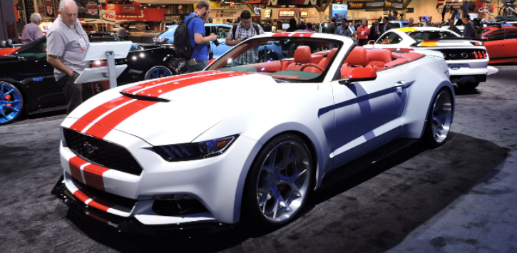 custom 2015 mustangs convertible sema