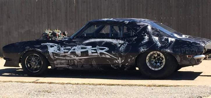 nitrous chevy camaro reaper drag racing