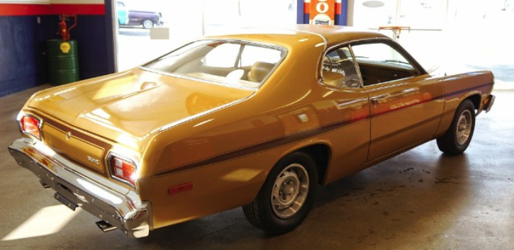 restored 1974 plymouth gold duster