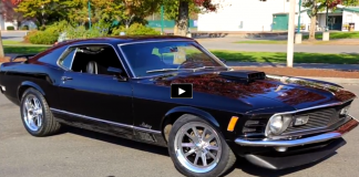 restored 1970 mustang mach 1 in black