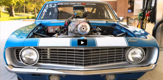 blown street legal 1969 chevy camaro drag racing