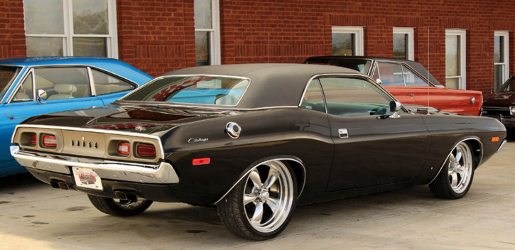 customized 1972 dodge challenger in black