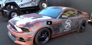 mustang gt drag car custom wrap