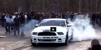 turbocharged mustang boss 302 drag racing