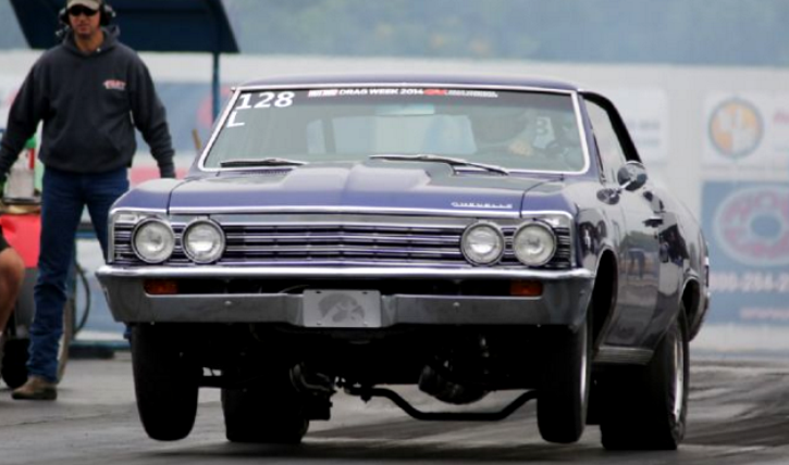 tj johnson nitrous 1967 chevelle no prep drag racing 