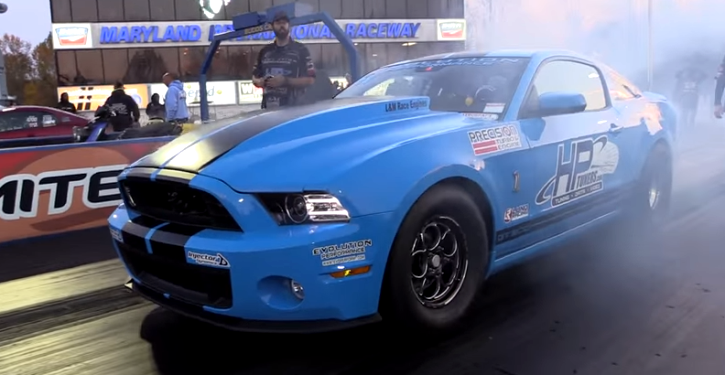 turbocharged mustang shelby gt500 drag racing