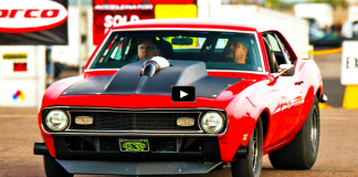 twin turbo 1968 chevy camaro drag racing