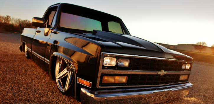 customized 1983 chevy c10 pick up truck