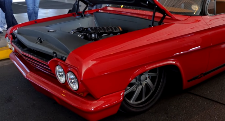 custom built 1962 chevrolet impala in red
