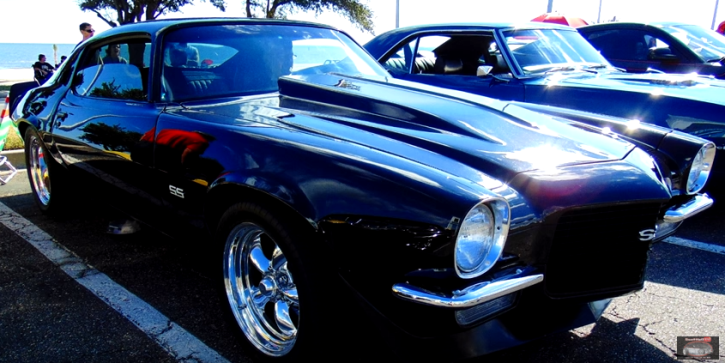 black 1971 chevrolet camaro custom