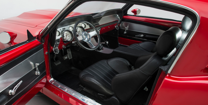 red 1967 ford mustang custom