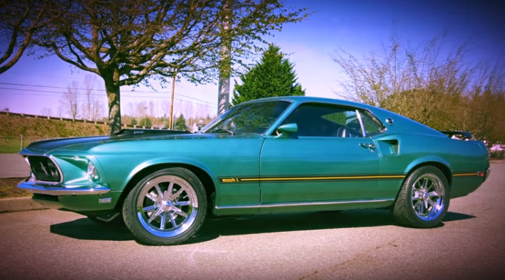 silver jade 1969 ford mustang mach 1