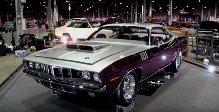 custom built 1971 plymouth cuda purple