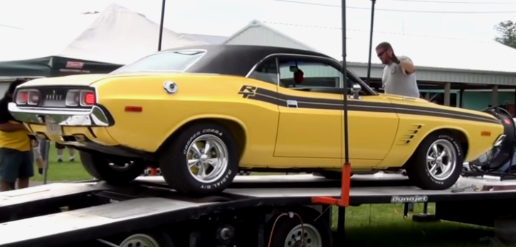 detonator yellow 1972 challenger r/t dyno session