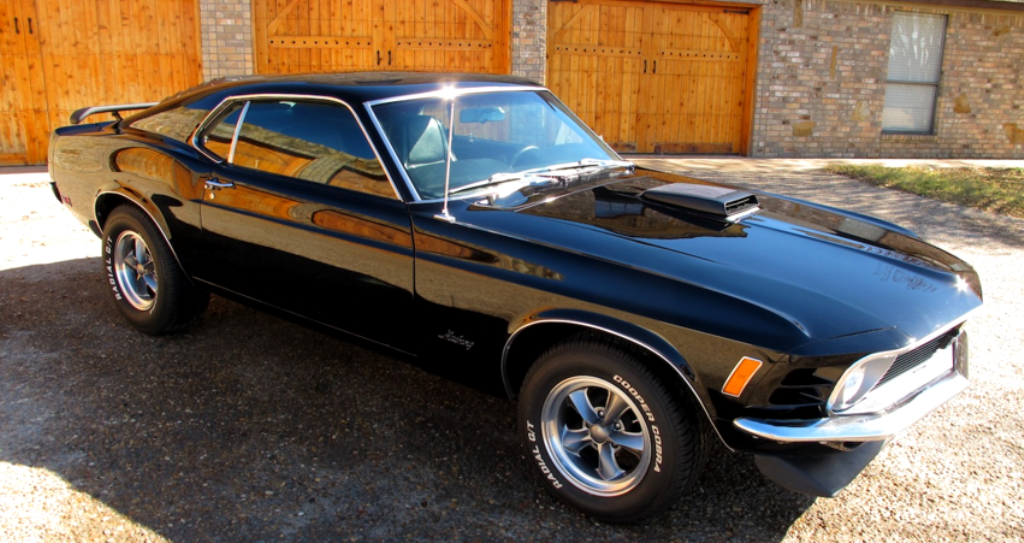 restored 1970 mustang fastback in black